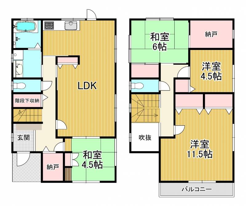 西条市玉津 一戸建 の間取り画像