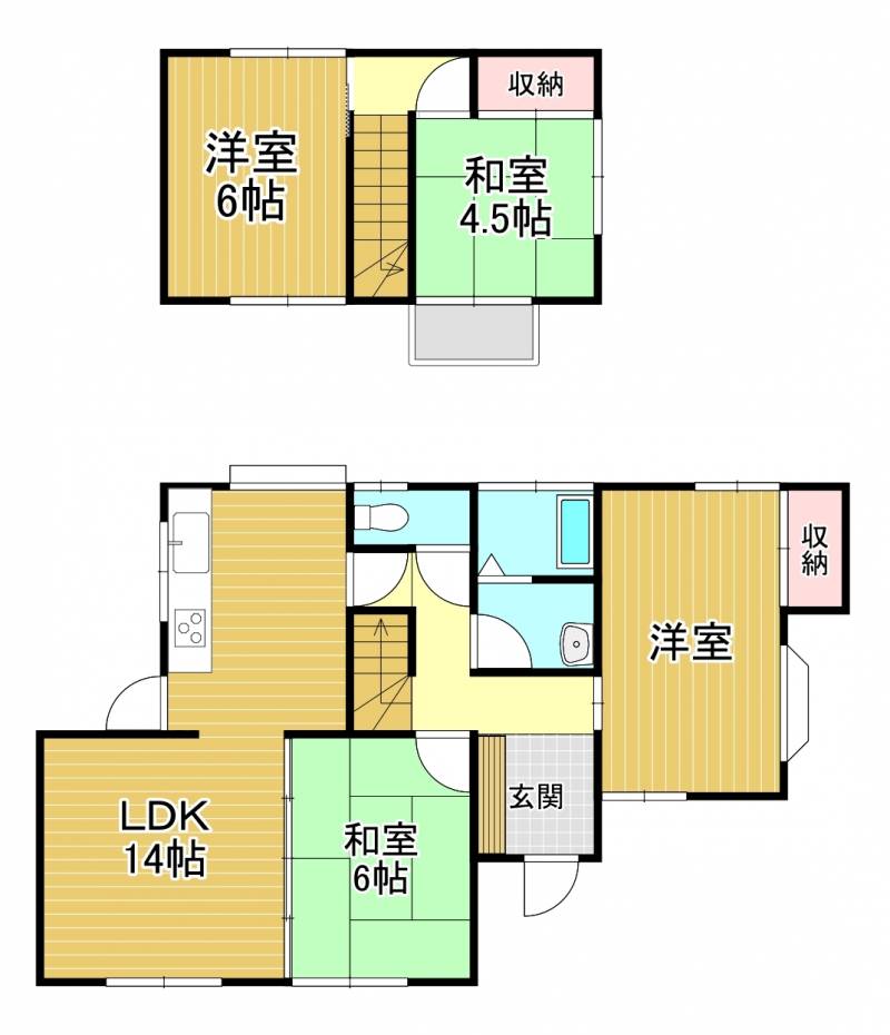 西条市下島山甲 一戸建 の間取り画像