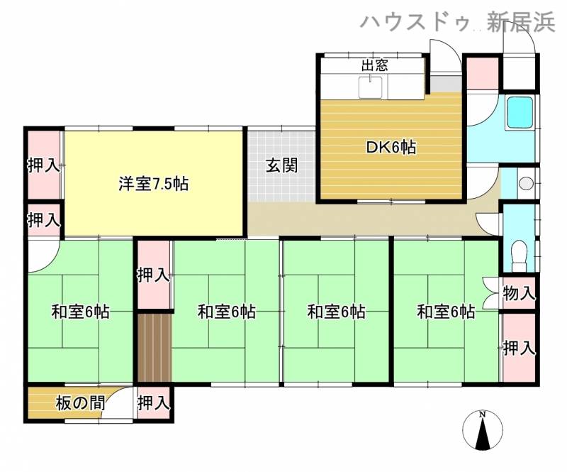 西条市安知生 一戸建 の間取り画像