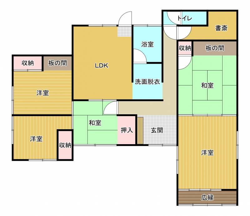 西条市三芳 一戸建 の間取り画像