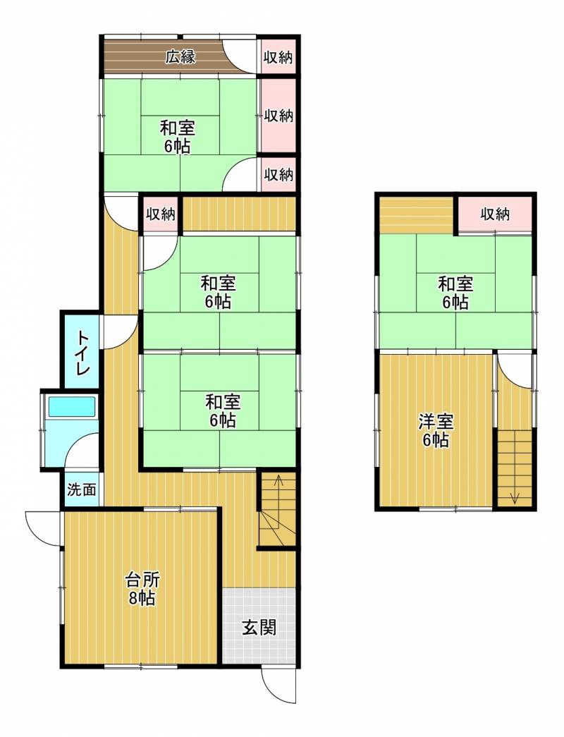 西条市広岡 一戸建 の間取り画像