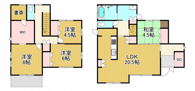 西条市下島山甲 一戸建 の間取り画像