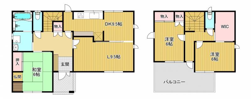 西条市喜多川 一戸建 の間取り画像