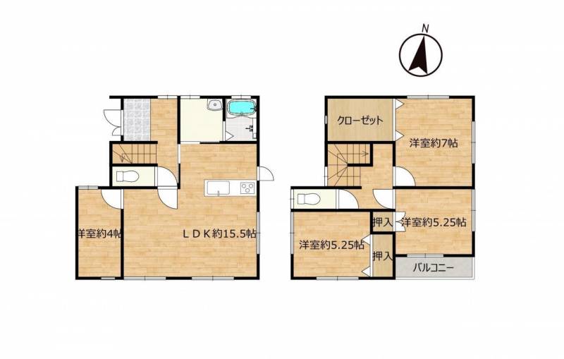 西条市下島山甲 一戸建 の間取り画像