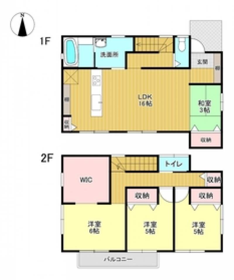 西条市古川甲 一戸建 の間取り画像