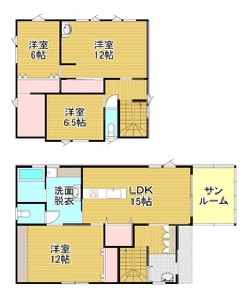 西条市朔日市 一戸建 の間取り画像