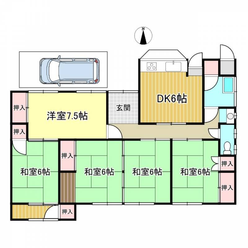 西条市安知生 一戸建 の間取り画像