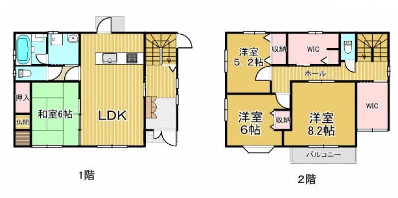 西条市神拝乙 一戸建 の間取り画像