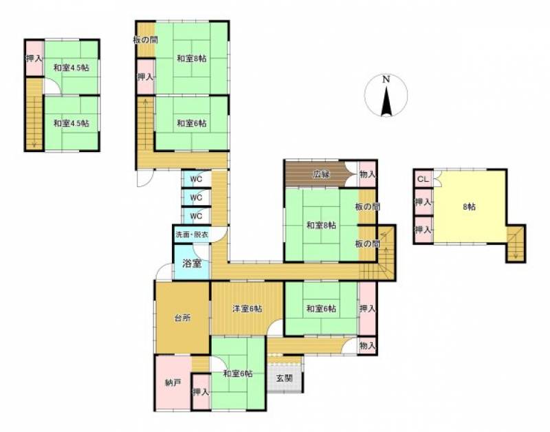 西条市小松町新屋敷 一戸建 の間取り画像