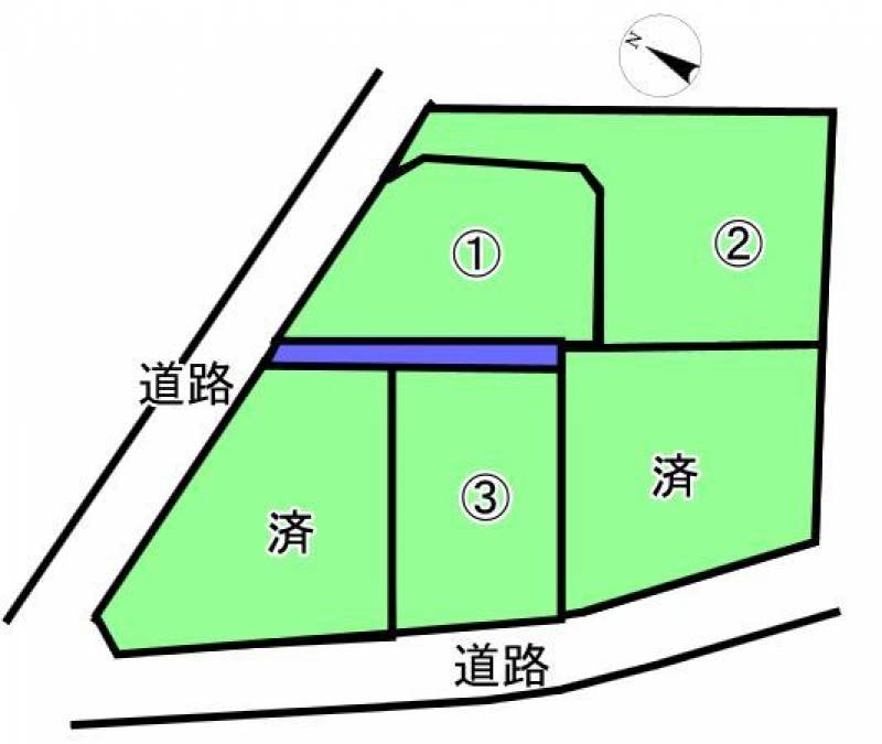 西条市中野甲  ①の区画図