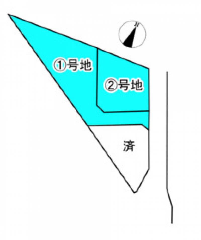 西条市喜多川  ①号地の区画図