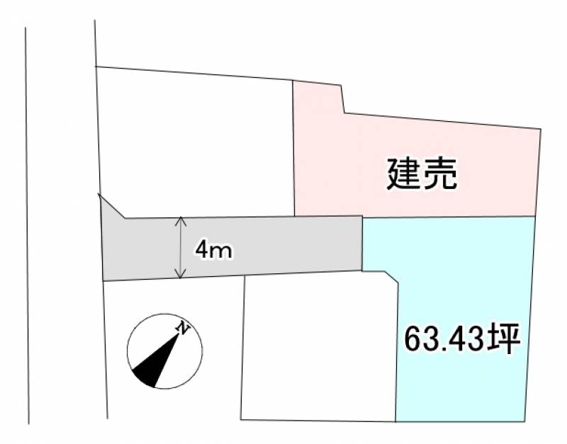 西条市大町  4号地の区画図