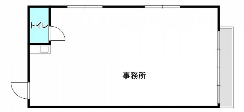 橋本テナント　ビル 2F 北側の間取り画像