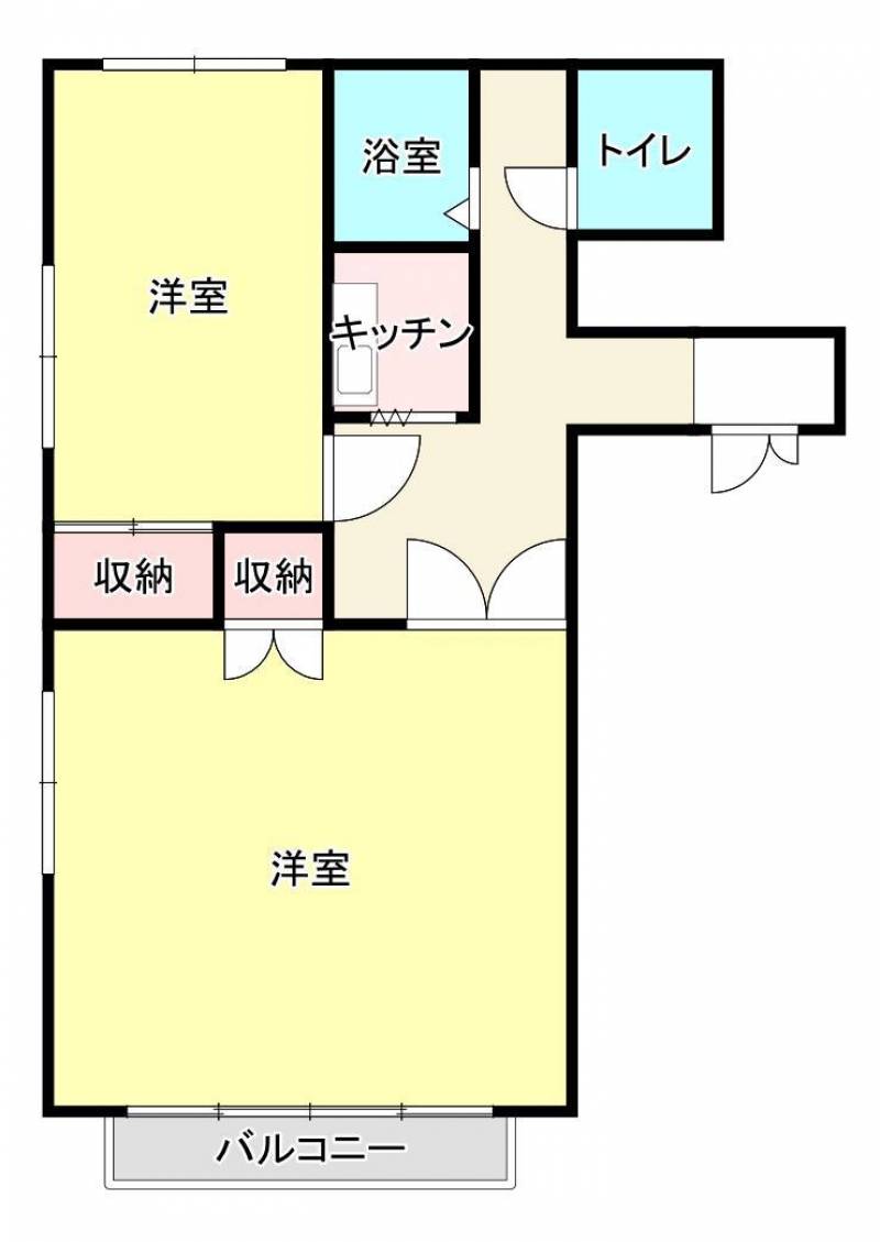 橋本テナント　ビル 2F 西側の間取り画像