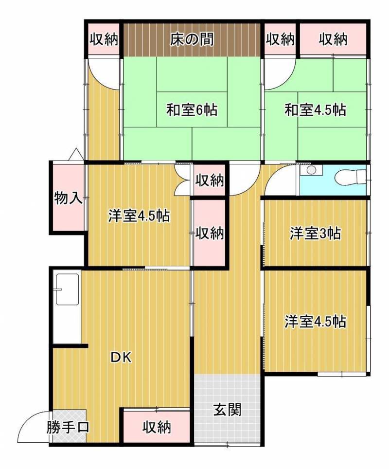 郷3丁目10-11貸家　北 北の間取り画像