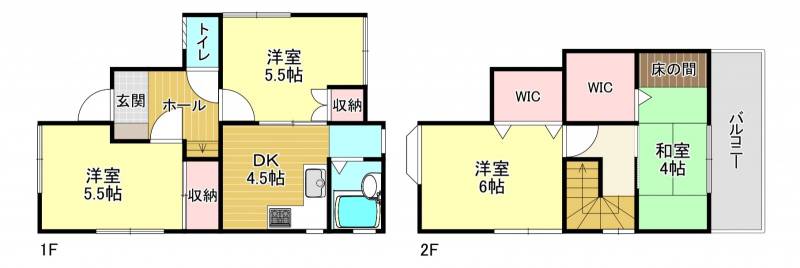 松山市吉藤 一戸建 の間取り画像