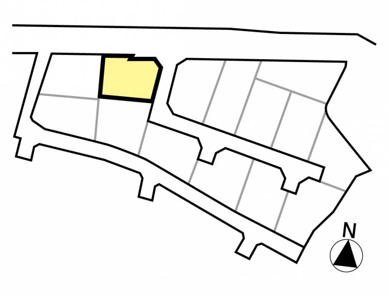 伊予郡砥部町高尾田 砥部町県営団地前14区画分譲地２号地の区画図