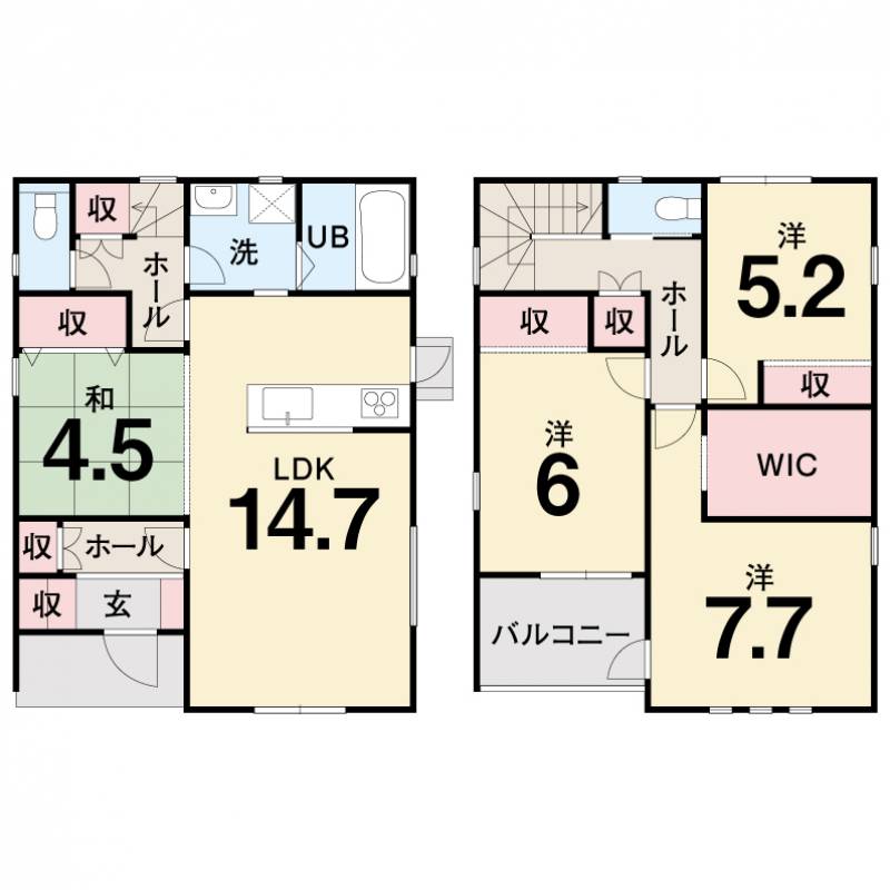 松山市吉藤 一戸建 LAVIE吉藤2301の間取り画像