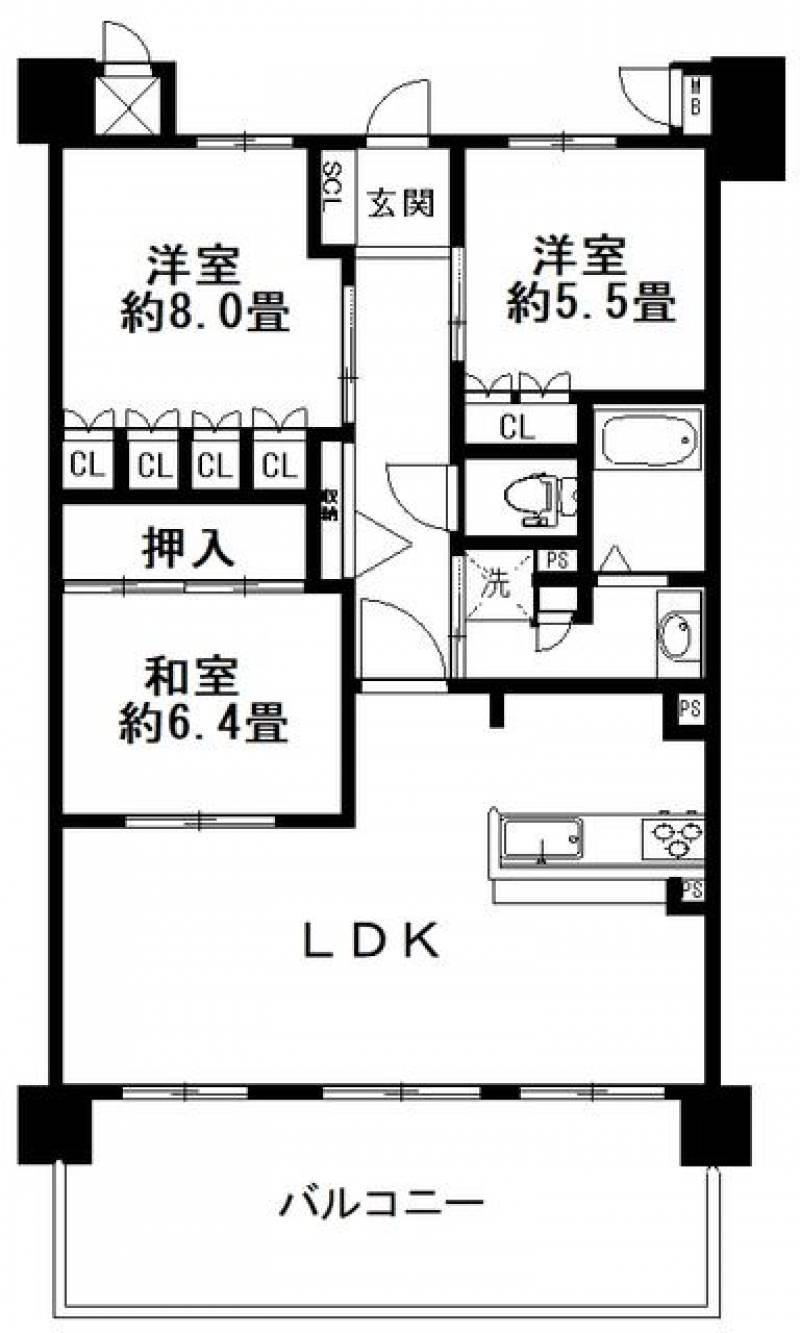 サーパス久保田南 の間取り画像