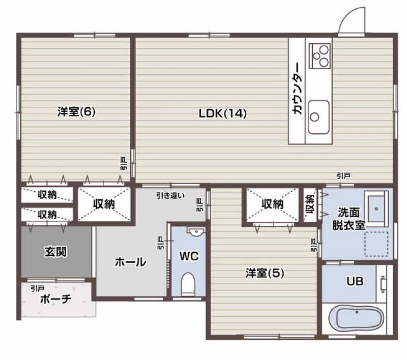 新居浜市萩生 一戸建 の間取り画像