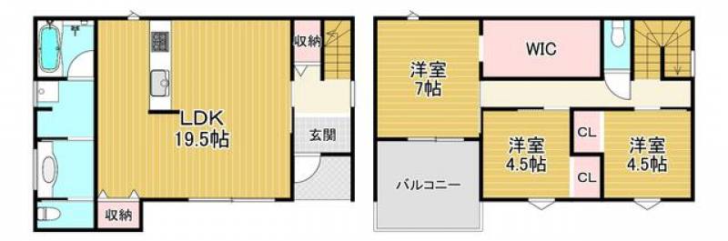 新居浜市宇高町 一戸建 の間取り画像