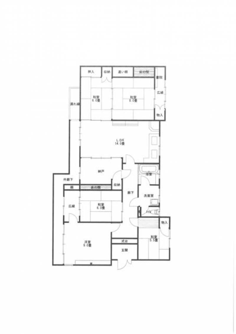 新居浜市西連寺町 一戸建 の間取り画像