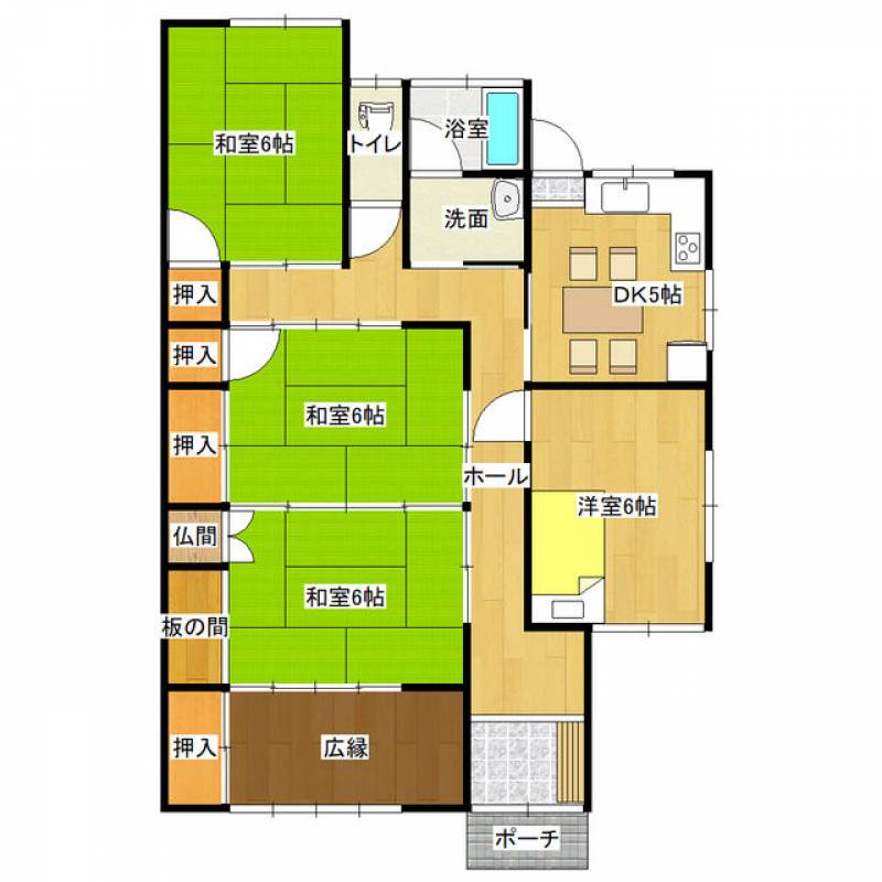 新居浜市垣生 一戸建 の間取り画像