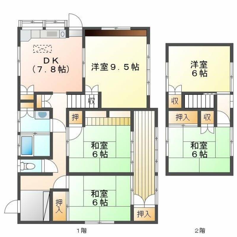 新居浜市本郷 一戸建 の間取り画像