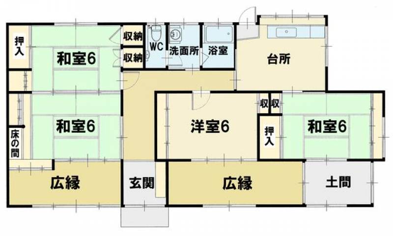 新居浜市田の上 一戸建 の間取り画像