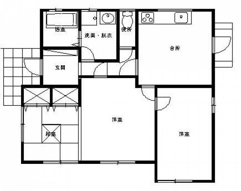 新居浜市萩生 一戸建 の間取り画像