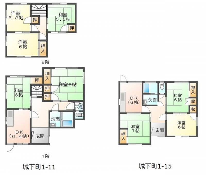 新居浜市城下町 一戸建 の間取り画像