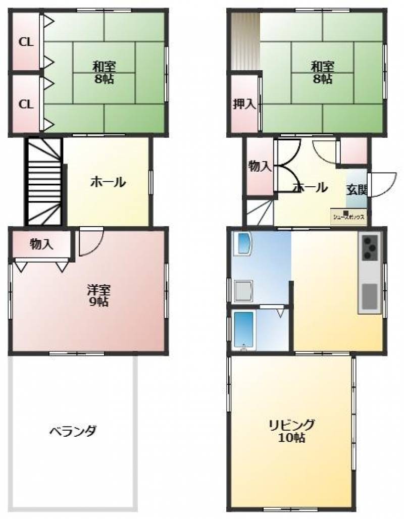 新居浜市沢津町 一戸建 の間取り画像