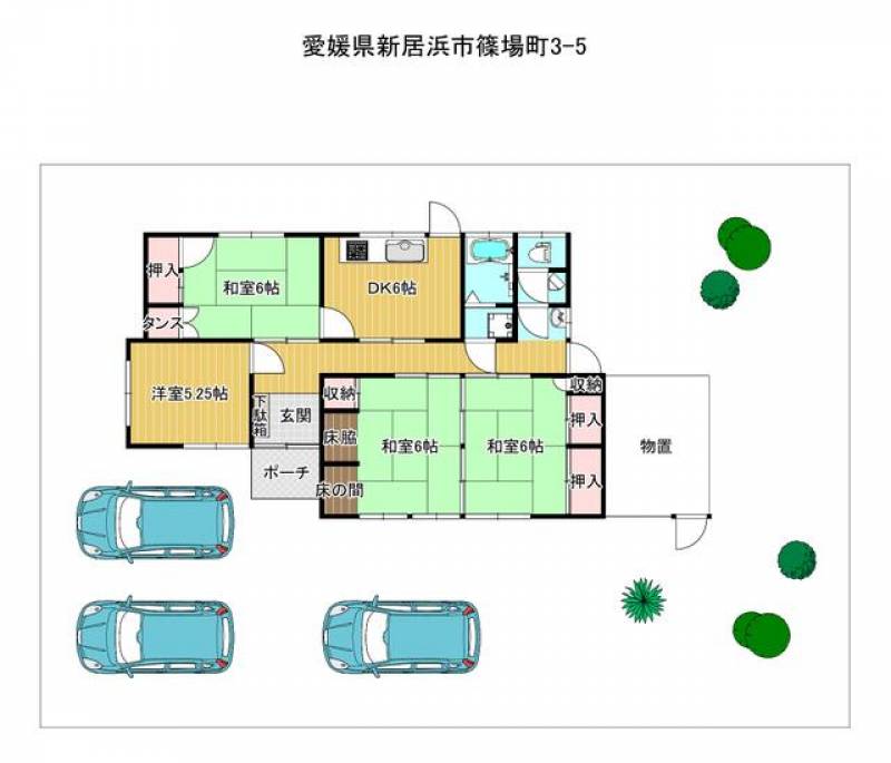 新居浜市篠場町 一戸建 の間取り画像