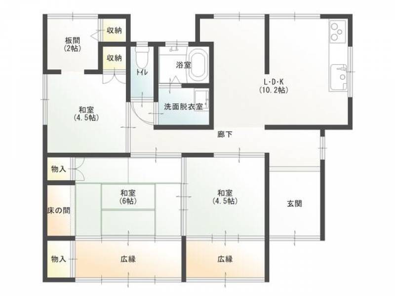 新居浜市土橋 一戸建 の間取り画像