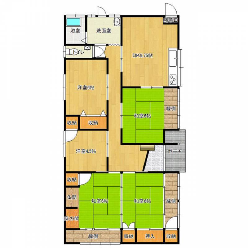 新居浜市船木 一戸建 の間取り画像