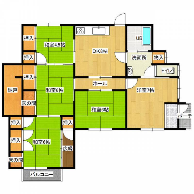 新居浜市吉岡町 一戸建 の間取り画像