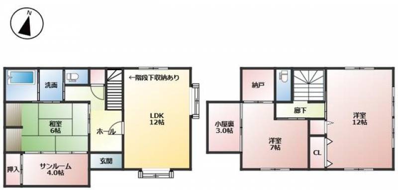 新居浜市中筋町 一戸建 の間取り画像