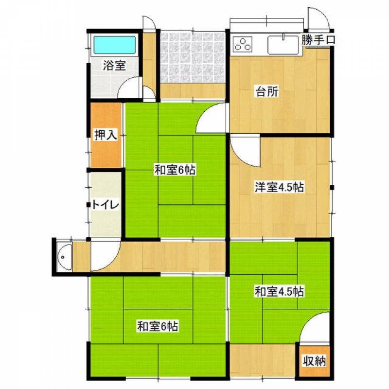 新居浜市東雲町 一戸建 の間取り画像