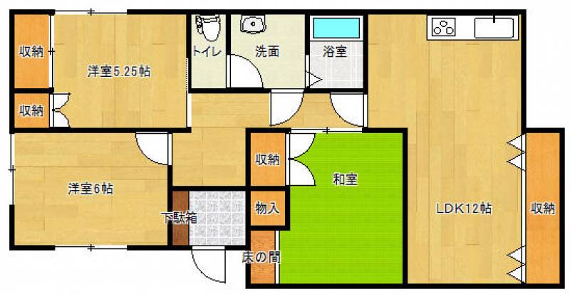 新居浜市田の上 一戸建 の間取り画像