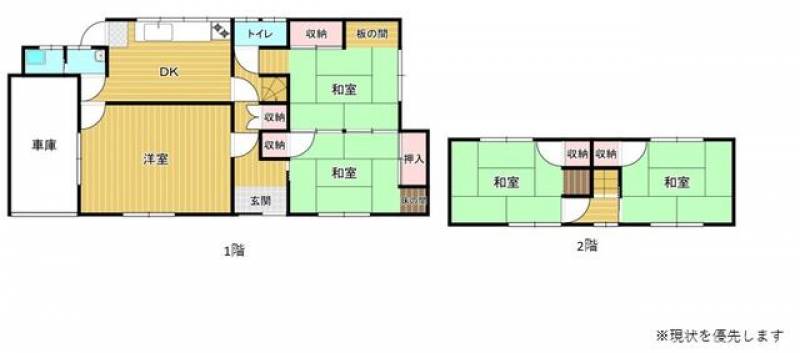 新居浜市田の上 一戸建 の間取り画像