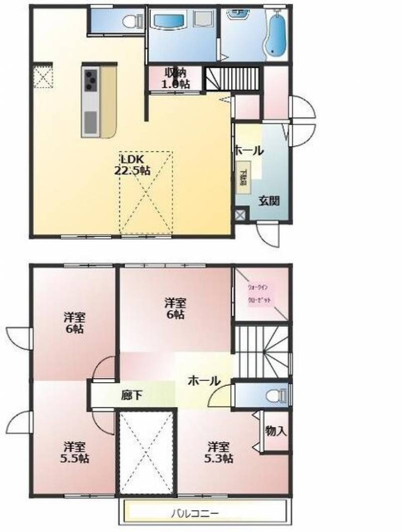 新居浜市政枝町 一戸建 の間取り画像