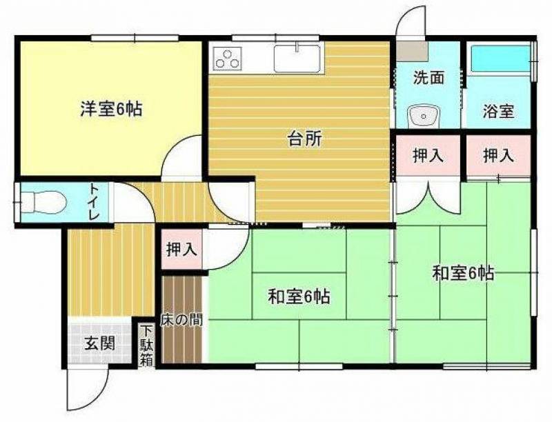 新居浜市田の上 一戸建 の間取り画像