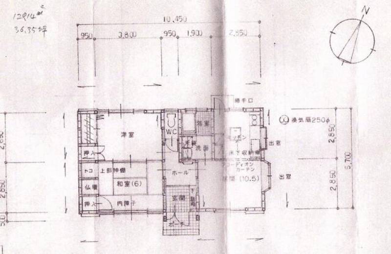 新居浜市庄内町 一戸建 の間取り画像