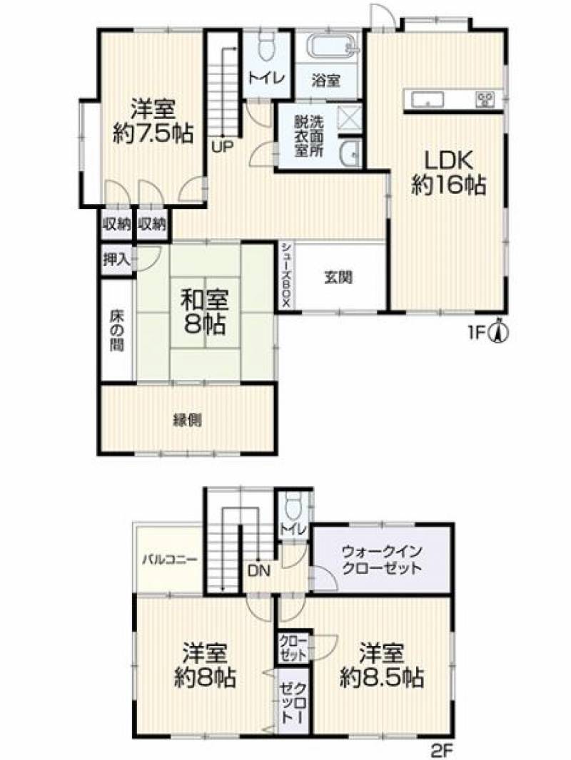 新居浜市土橋 一戸建 の間取り画像