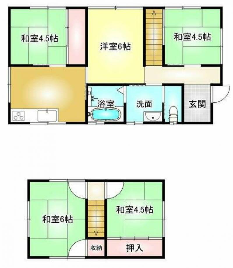 新居浜市高田 一戸建 の間取り画像