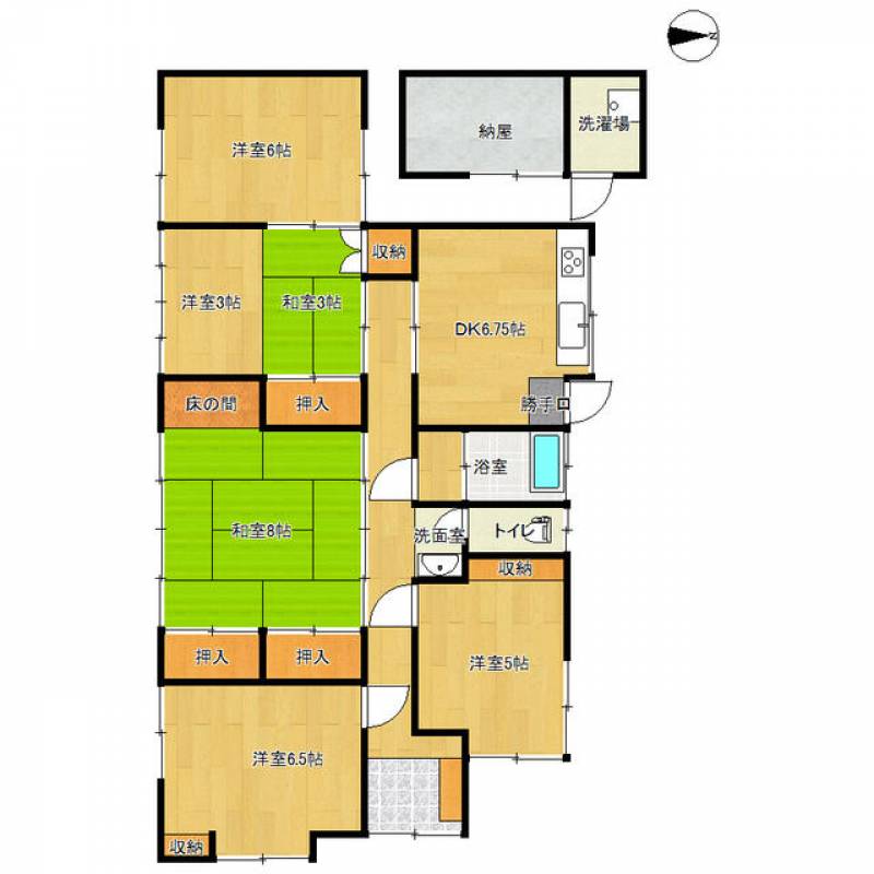 新居浜市本郷 一戸建 の間取り画像