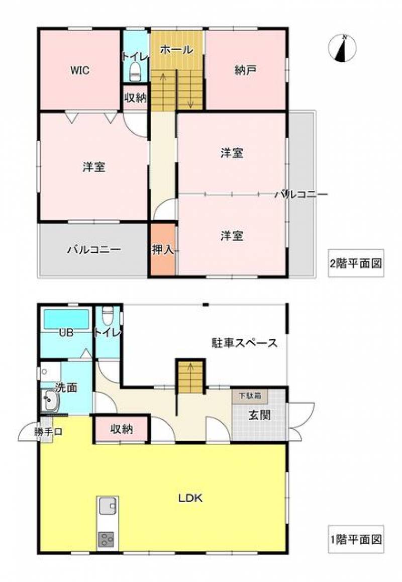 新居浜市萩生 一戸建 の間取り画像