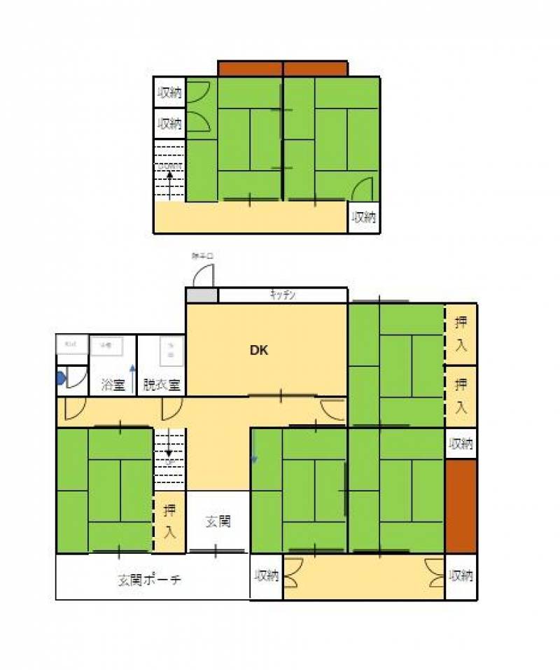 新居浜市中村 一戸建 の間取り画像