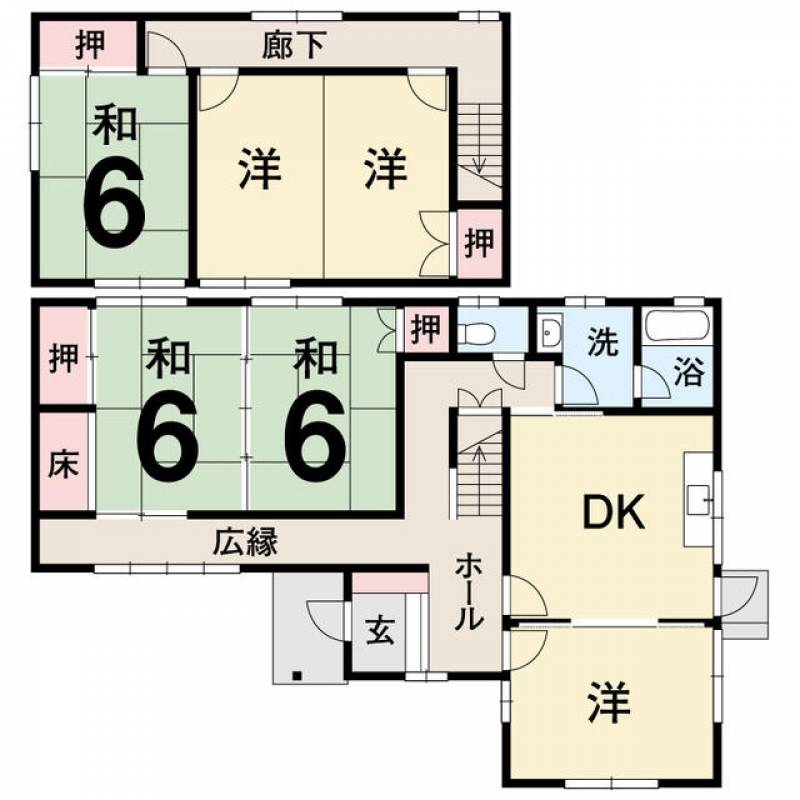 新居浜市郷 一戸建 の間取り画像