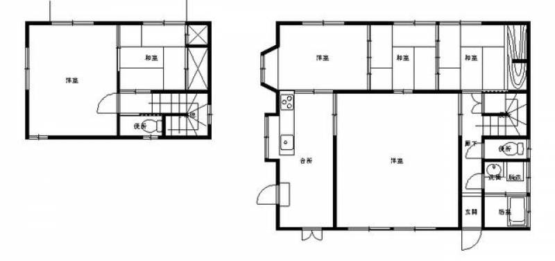 新居浜市中村 一戸建 の間取り画像